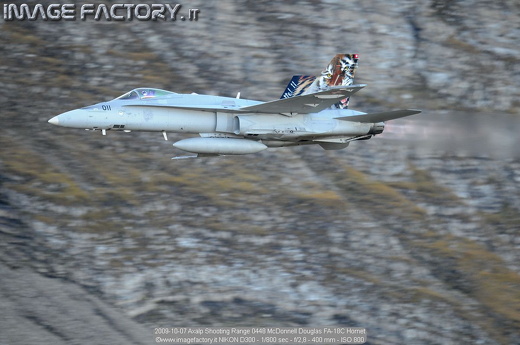 2009-10-07 Axalp Shooting Range 0448 McDonnell Douglas FA-18C Hornet